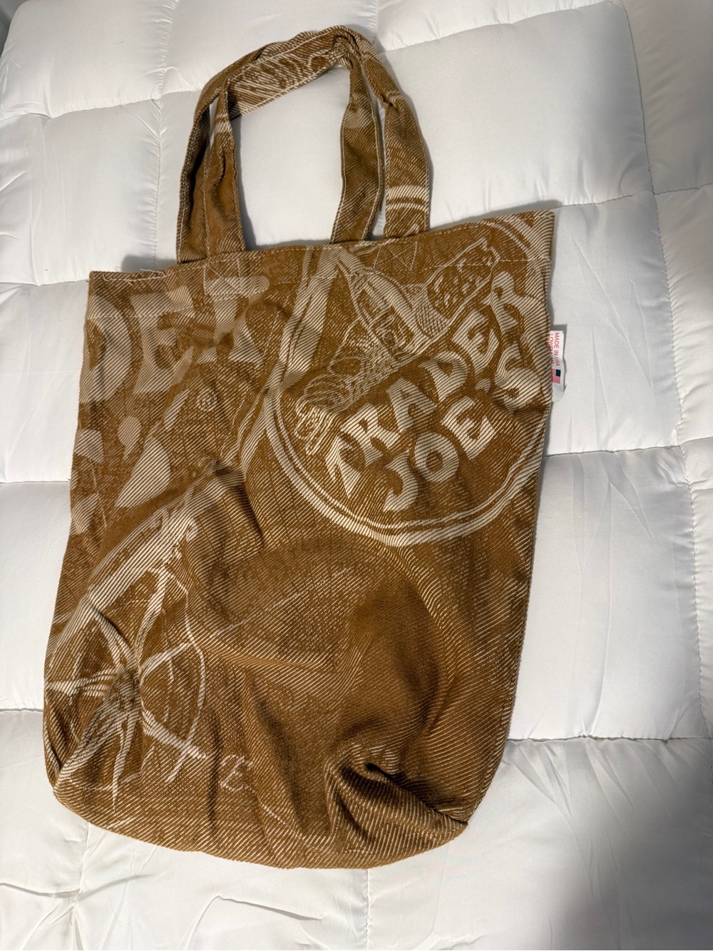Rare Trader Joe's Brown Canvas Tote Bag - Picture 2 of 2